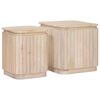 vidaXL Handgjord Sidobord Sats 2 pcs Vit 45 x 45 x 45 cm