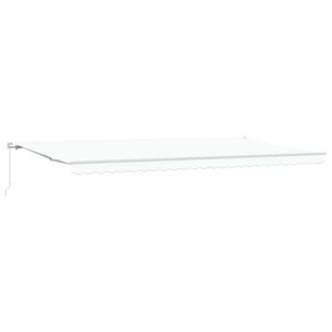 vidaXL Utdragbar markis Vit 600 &times; 350 cm Polyester och aluminium
