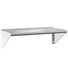 vidaXL V&auml;gghylla 100x45x31 cm silver rostfritt st&aring;l