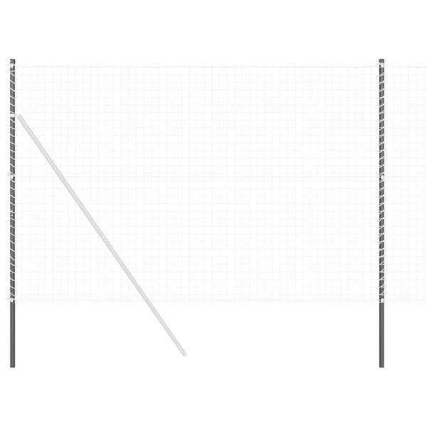 vidaXL St&auml;ngselstolpe 12 pcs Gr&aring; Pulverlackerad st&aring;l