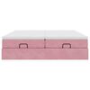 vidaXL Ottoman s&auml;ngram med madrasser rosa 160x200 cm sammet