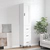 vidaXL H&ouml;gsk&aring;p vit 34,5x34x180 cm konstruerat tr&auml;