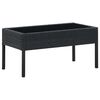 vidaXL Tr&auml;dg&aring;rdsbord svart 75x40x37 cm konstrotting