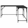 vidaXL Skrivbord Svart Ek 149 x 149 x 75 cm Konstruerat tr&auml;