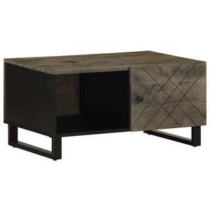 vidaXL Soffbord svart 80x50x40 cm massivt mangotr&auml;