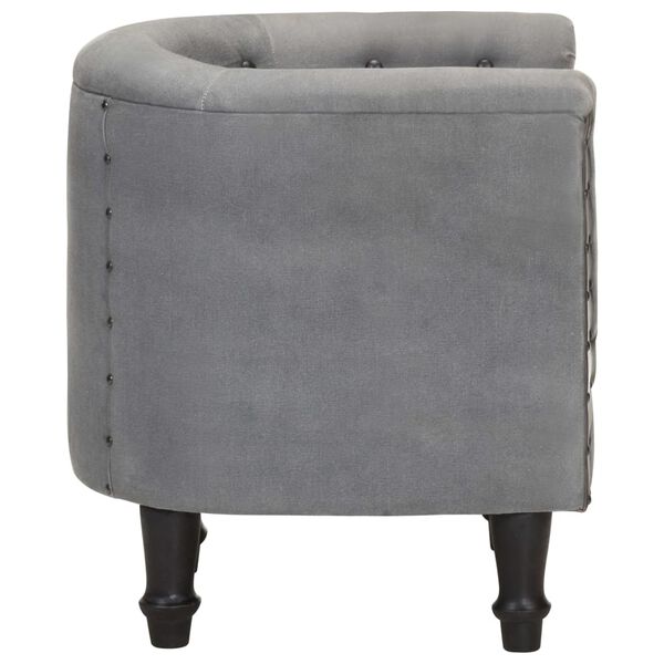 vidaXL F&aring;t&ouml;lj svart &auml;kta skinn och massivt mangotr&auml;