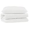 vidaXL T&auml;ckeset med kudde 2 st Vit Mikrofiber