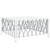 vidaXL Tr&auml;dg&aring;rdsbord vit 70x70x34 cm v&auml;vt tyg
