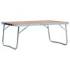 vidaXL Hopf&auml;llbart campingbord brun aluminium 60x40 cm