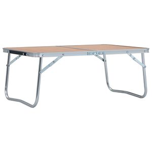 vidaXL Hopf&auml;llbart campingbord brun aluminium 60x40 cm
