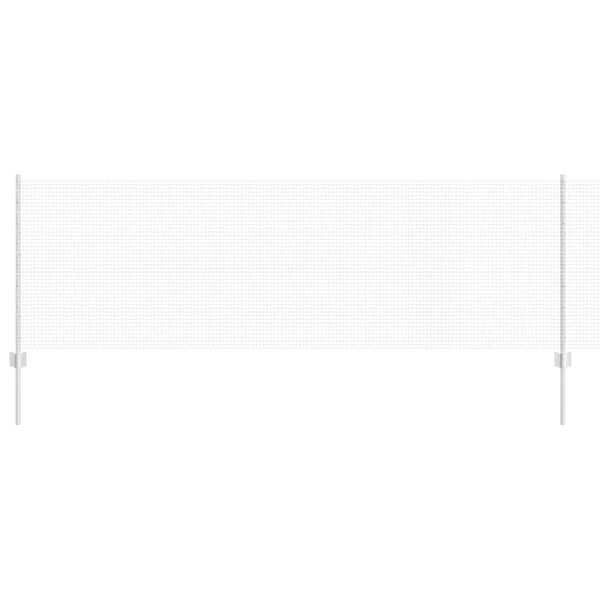 vidaXL St&auml;ngsel med stolpe Silver 0,8 x 10 m St&aring;l