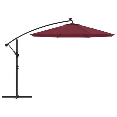 vidaXL Reservtyg för frihängande parasoll vinröd 300 cm