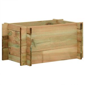 vidaXL Tr&auml;dg&aring;rdsupph&ouml;jd Gr&ouml;nsaksb&auml;dd Gr&ouml;n 80 x 80 x 32 cm Massiv furu
