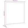 vidaXL Magnetisk whiteboard med ram i massiv furu 40x40 cm