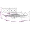 vidaXL S&auml;ngram utan madrass med fotgavel metall svart 160x200 cm
