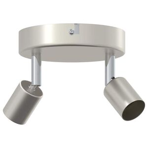 vidaXL Takspotlight med str&aring;lkastare Nickel 12 x 8 cm St&aring;l