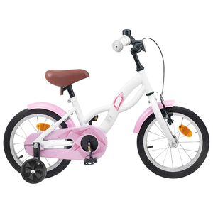 vidaXL Barncykel 12 Tum f&ouml;r 2-4 &aring;ringar Vit