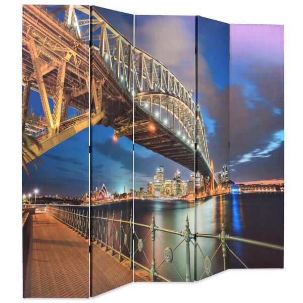 vidaXL Hopf&auml;llbar rumsavdelare Sydney Harbour Bridge 200x170 cm