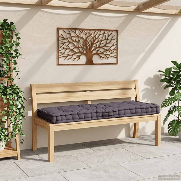 vidaXL Dyna till pallsoffa bomull 120x80x10 cm antracit