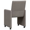 vidaXL Matstolar med hjul med hjul 2 pcs Taupe 58 x 65 x 94 cm tyg