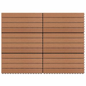 vidaXL Markplattor WPC 60x30 cm 6 st 1 m&sup2; brun