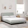 vidaXL Bed Frame without Mattress "Hanko" Light Grey 140x200 cm Velvet