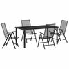 vidaXL Tr&auml;dg&aring;rdsm&ouml;belset 5 pcs Antracit Pulverlackerat st&aring;l