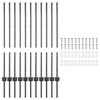 vidaXL St&auml;ngselstolpe 11 pcs Gr&aring; 100 cm St&aring;l