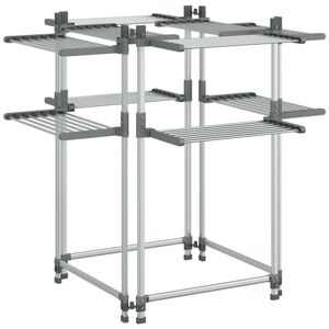 vidaXL Torkst&auml;ll 107x107x120 cm aluminium