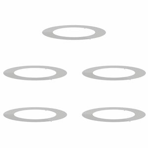 vidaXL l&auml;mplig f&ouml;r Flat Tr&auml;dringar 5 st Silver &Oslash;60/90 cm