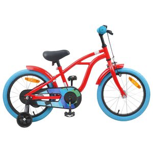 vidaXL Barncykel 16 Tum f&ouml;r 4-6 &aring;r gamla R&ouml;d