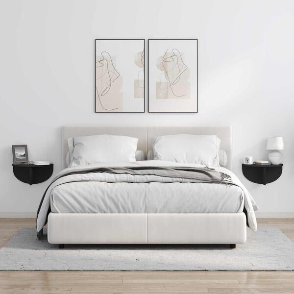 vidaXL V&auml;gg hylla V&auml;ggmonterad Svart 38 x 19 x 19 cm Konstruerat tr&auml;