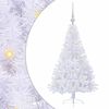 vidaXL Konstgjord julgran med 150 LED-lampor Vit 120 cm PVC och st&aring;l