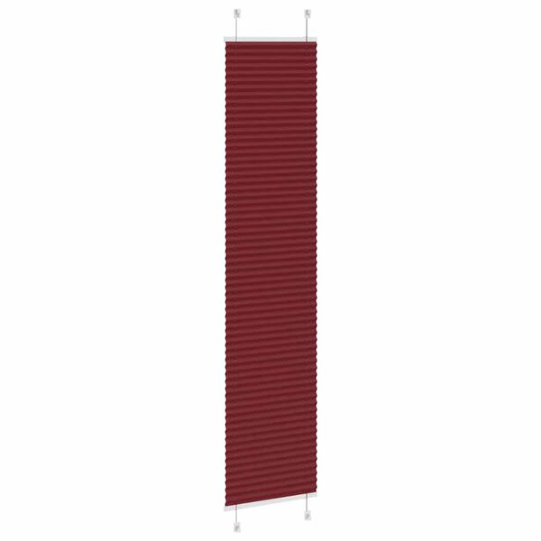 vidaXL Plisserad persienn Bordeaux r&ouml;d 40x200 cm tyg bredd 39,4 cm
