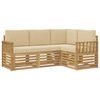 vidaXL Utomhussoffset 4 st Vit och Beige Polyester