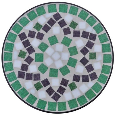 Sidobord med mosaik grön vit