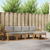 vidaXL Utomhussoffset 5 pcs Naturlig och Ljus Gr&aring; Massivt Akaciatr&auml;