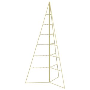 vidaXL Metall julgran KUOPIO 140 cm St&aring;l Guld