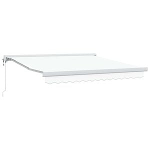 vidaXL Utdragbar markis Vit 300 x 250 x 165 cm Tyg och Metall