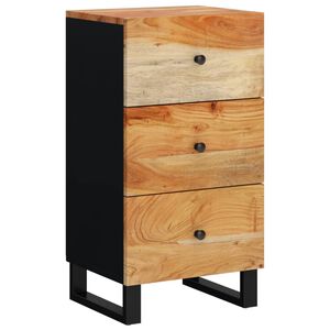 vidaXL Sk&auml;nk med 3 l&aring;dor 40x33,5x75 cm massivt akaciatr&auml;