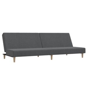 vidaXL B&auml;ddsoffa 2-sits ljusgr&aring; tyg