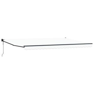 vidaXL Markis Vit 500 &times; 300 cm Polyester och metall