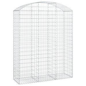 vidaXL Gabion b&aring;gformad 150x50x180/200 cm galvaniserat j&auml;rn