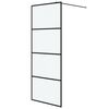 vidaXL Duschv&auml;gg svart 80x195 cm frostat ESG-glas