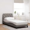vidaXL Bed Frame with LED without Mattress Taupe 80x200 cm Fabric