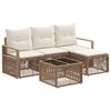 vidaXL Tr&auml;dg&aring;rdsoffset 5 pcs Beige konstrotting