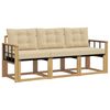 vidaXL Utomhussoffset 3 st Vit och Beige