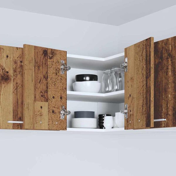 vidaXL H&auml;ngande sk&aring;p Gamla tr&auml; och vit 57 x 57 x 40 cm Konstruerat tr&auml;