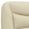 vidaXL Bed with Mattress "Hvar" Cream 140x200 cm Fabric