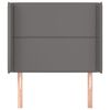 vidaXL Sänggavel med kanter grå 83x16x118/128 cm konstläder